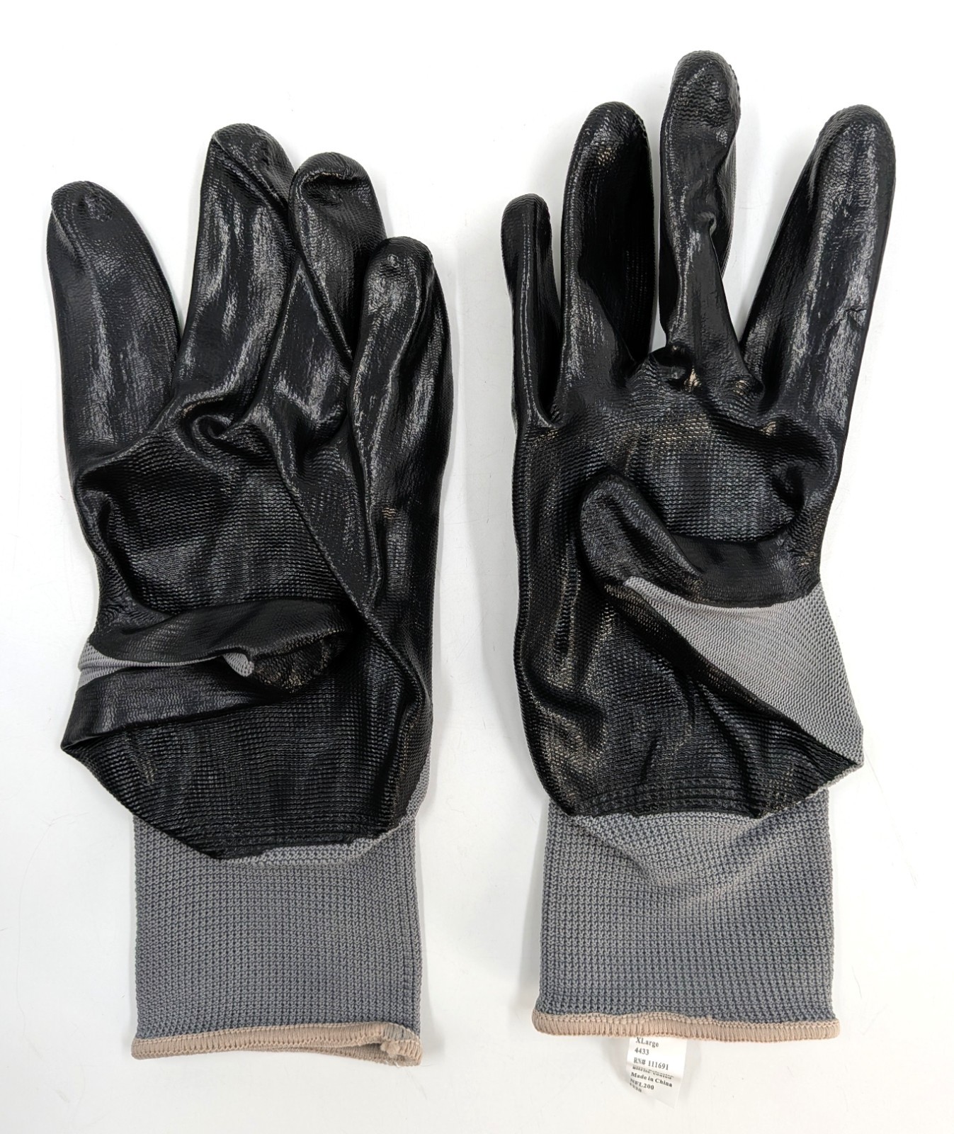 New! 4 Pairs Firm Grip X-Large Touchscreen Compatible Nitrile Coated Work Gloves