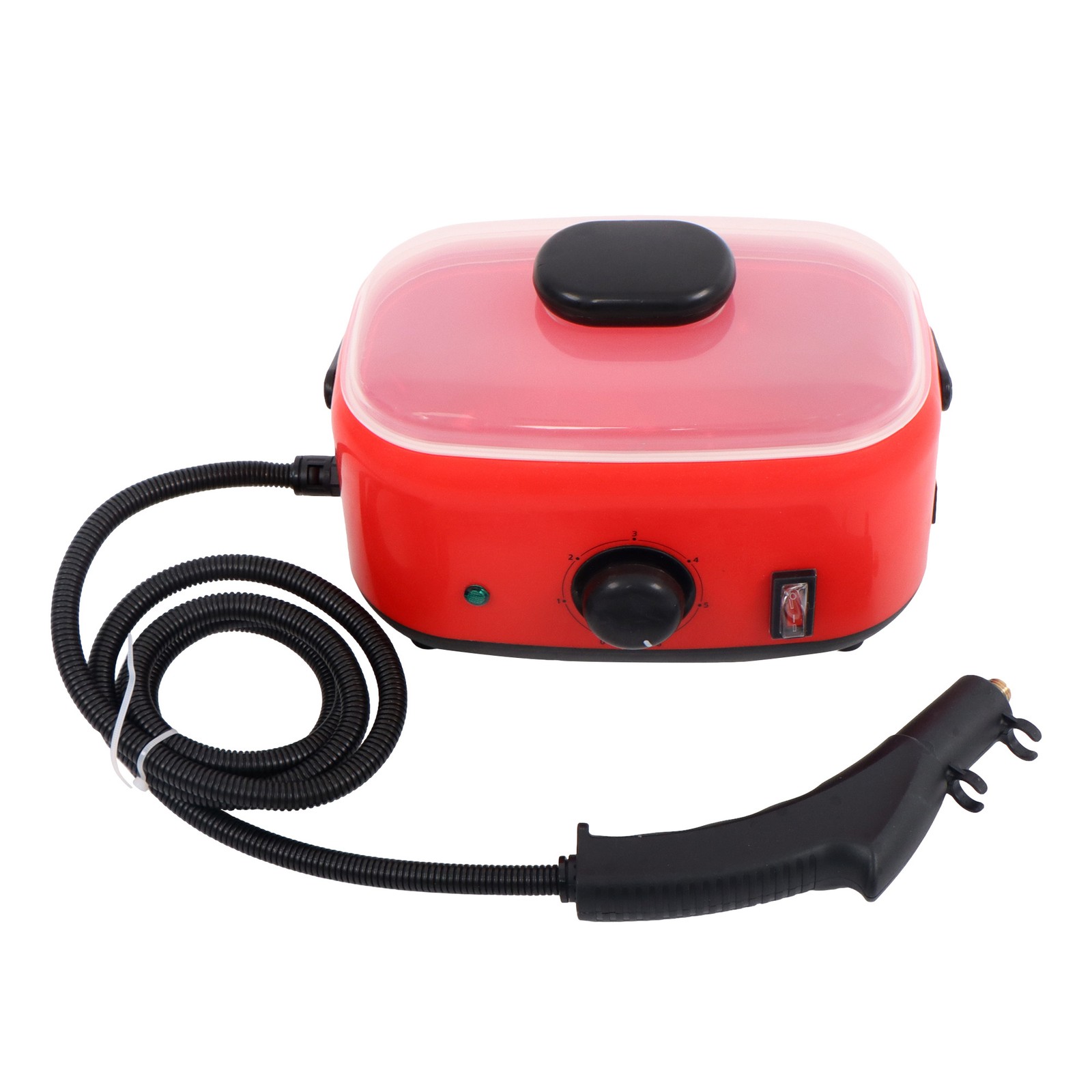 2500W Steam Cleaner Red Portable-Car Engine Degreasing&Tile Grout 1500ml 110V