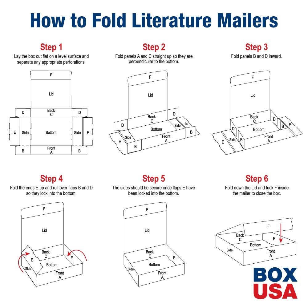 Oyster White Literature Mailers 18x18x2 Inch Strong Corrugated Box Made in USA