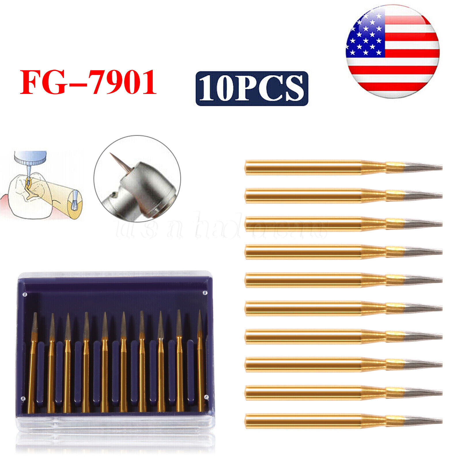 Carbide Burs 7901 TRIMMING & FINISHING 12BLADE T&F Bur