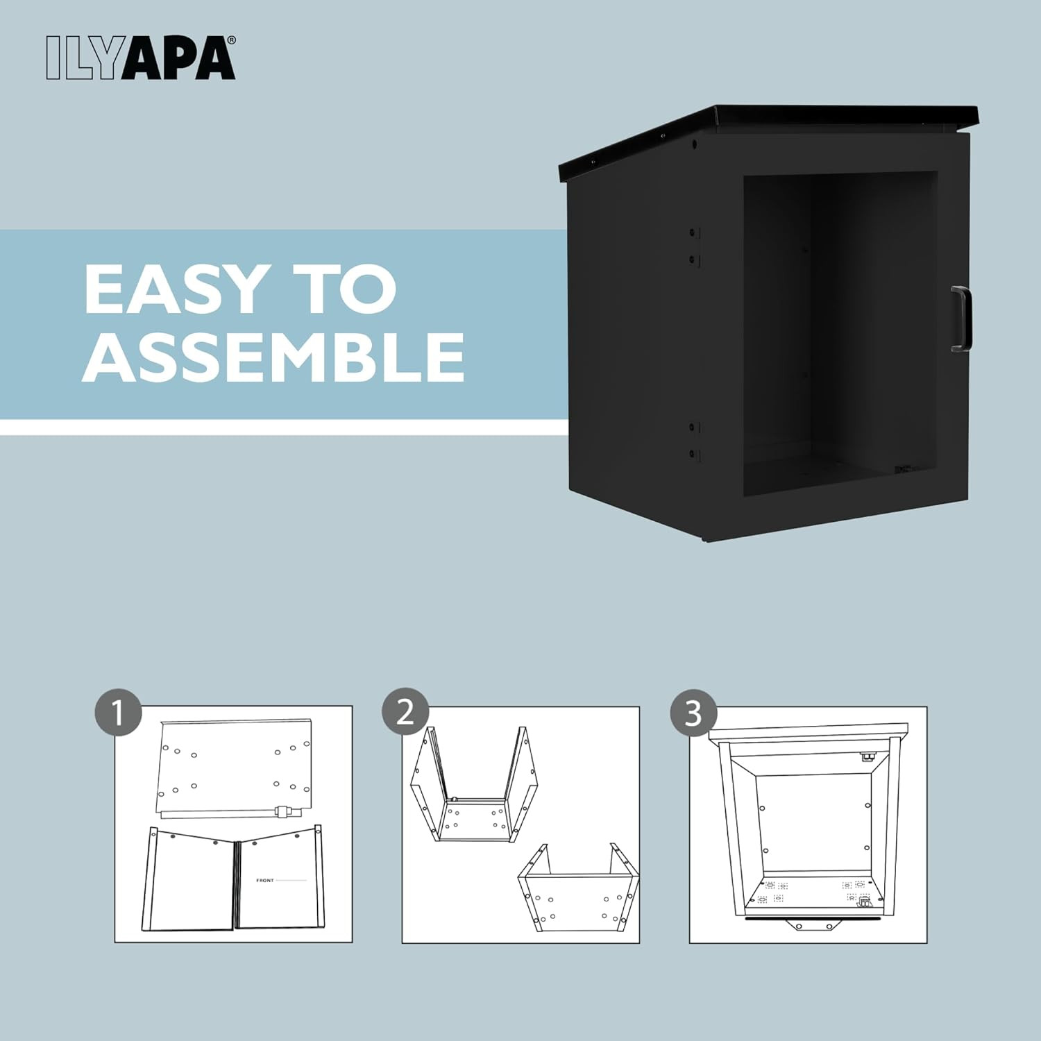 Outdoor Library Book Box – Free Literature Exchange Kit for outside – Black Powd