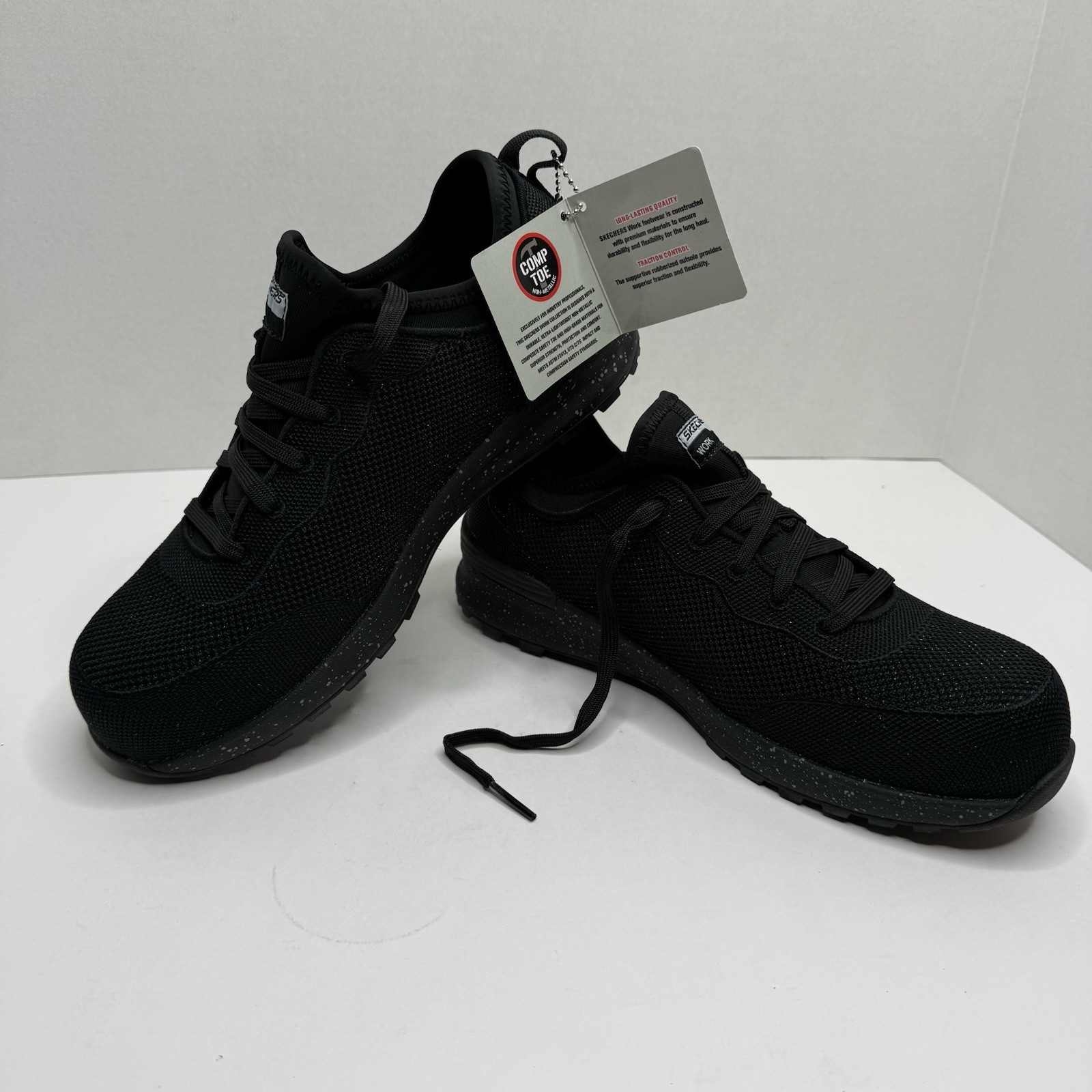 Skechers Work Bulklin Balran Comp Toe Shoes Women’s 8.5 Black 108033 New