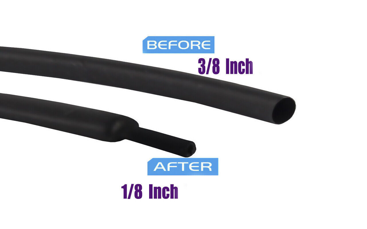 1/4″ 3/4″ 3/8″ 1/2″ 3:1 Heat Shrink Tubing Adhesive lined/Electrical wire sleeve