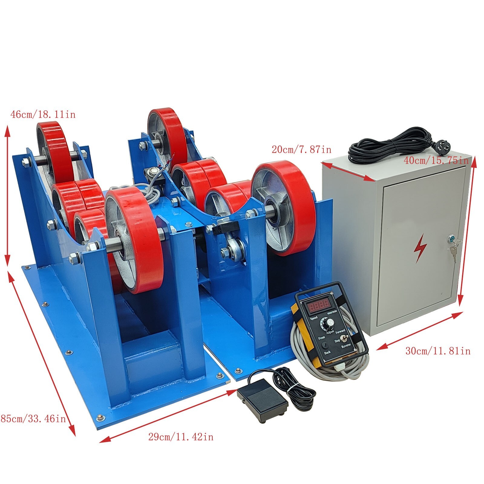 3T 660lbs Welding Turning Rolls Metalwork Weld Table Positioner 4 Soft Roller