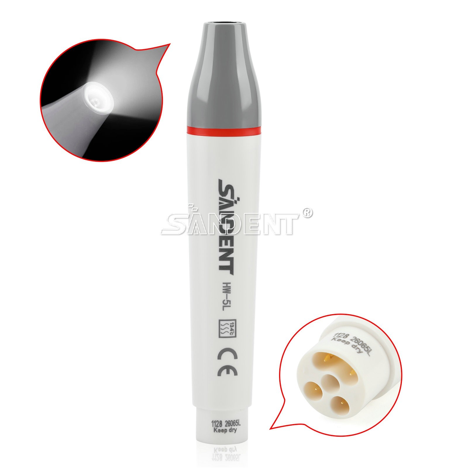 4xFit Woodpecker HW-5L Dental Ultrasonic Scaler LED Handpiece Compatible EMS USA