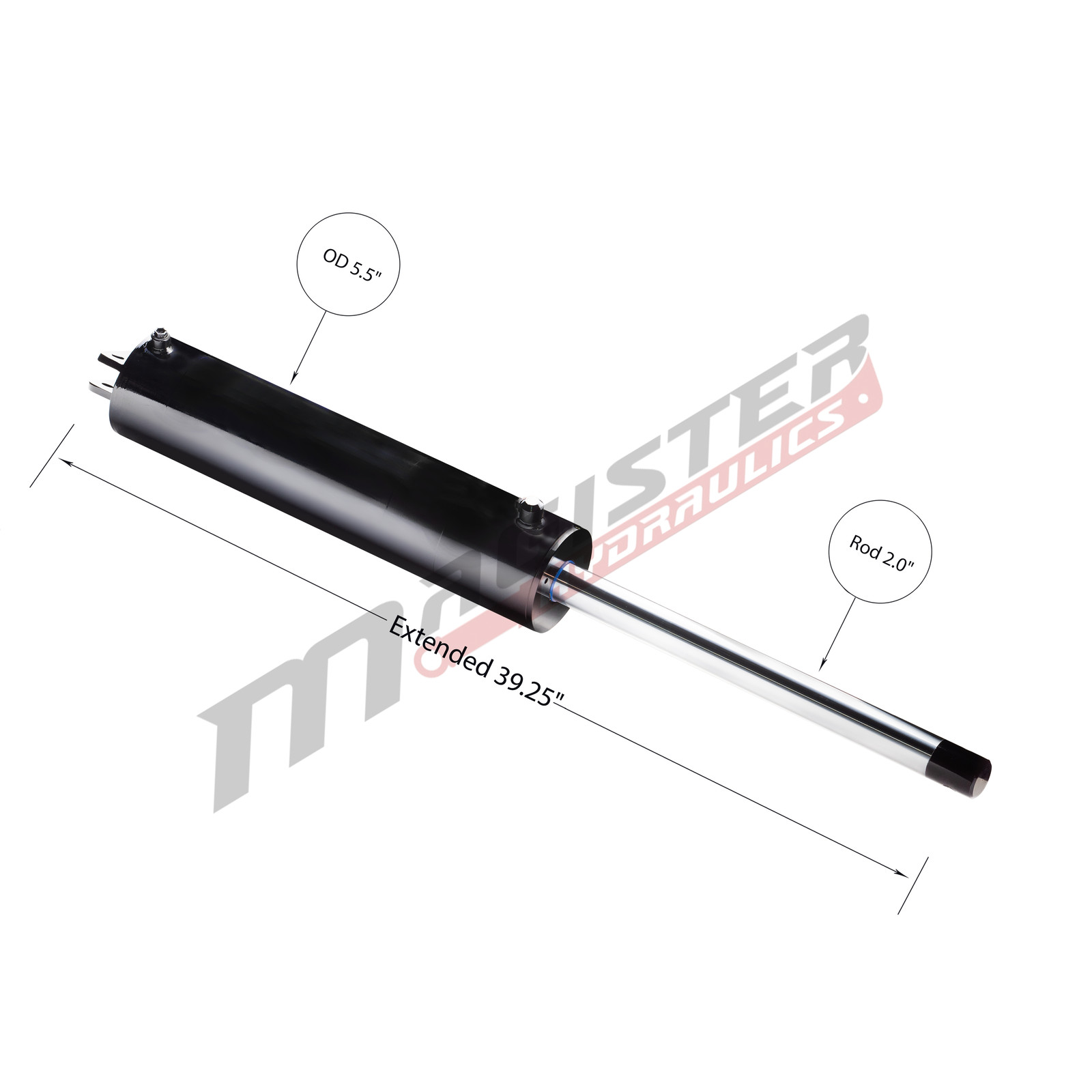 5″ bore x 15.75″ stroke Dump Hoist Hydraulic Cylinder