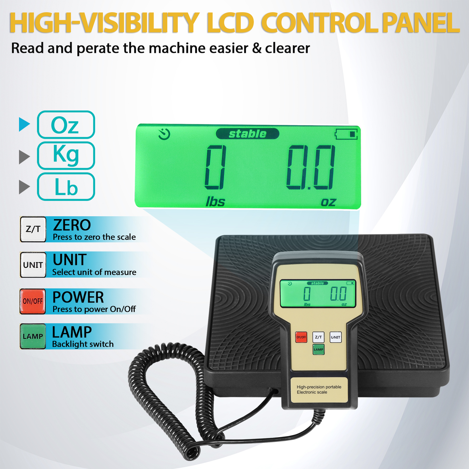 Electronic Refrigerant Charging Scale 220LB Digital HVAC A/C Refrigerant for HVA