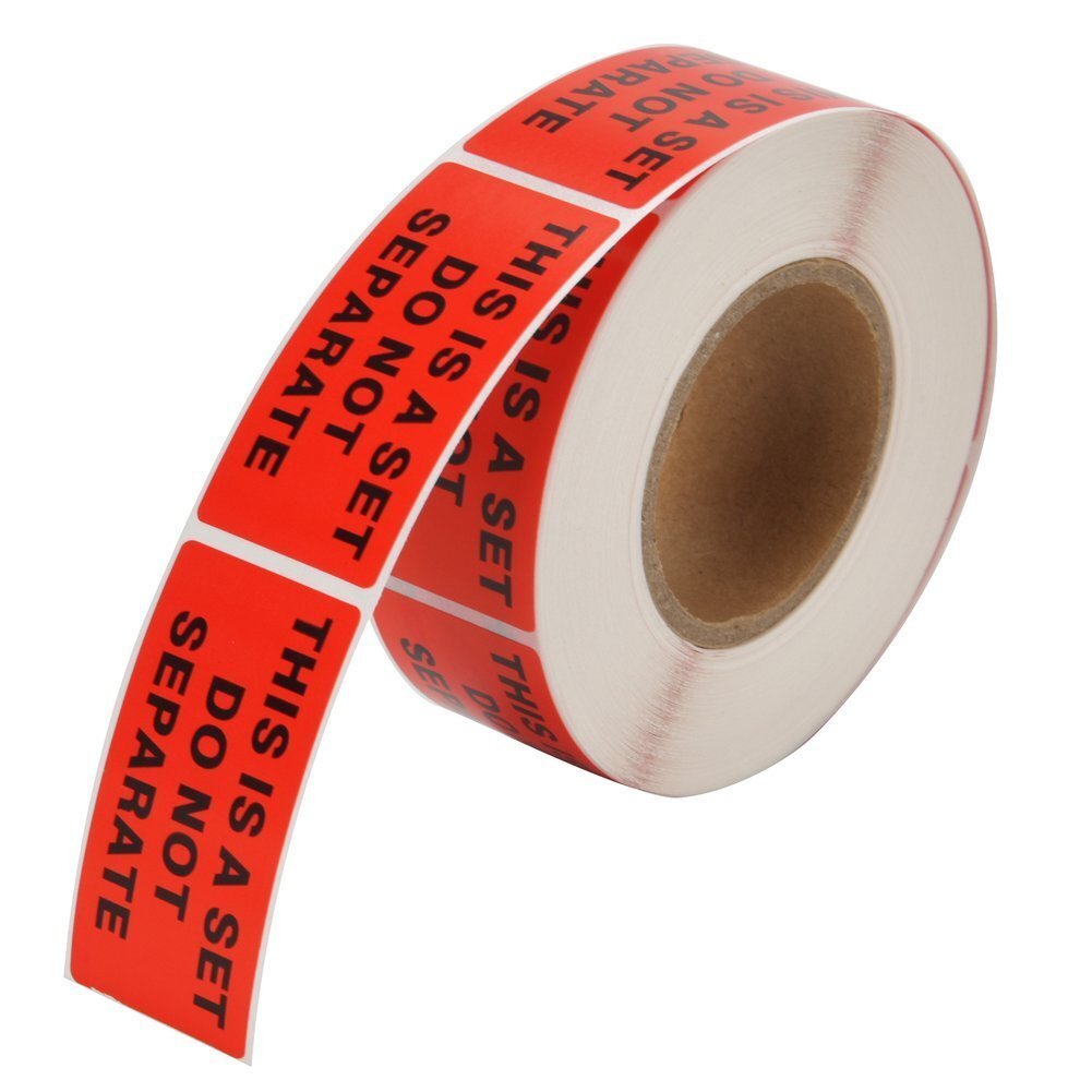 500/Roll 2 Rolls 1 X 2 This Is a Set Do Not Separate Shipping Stickers Label Red