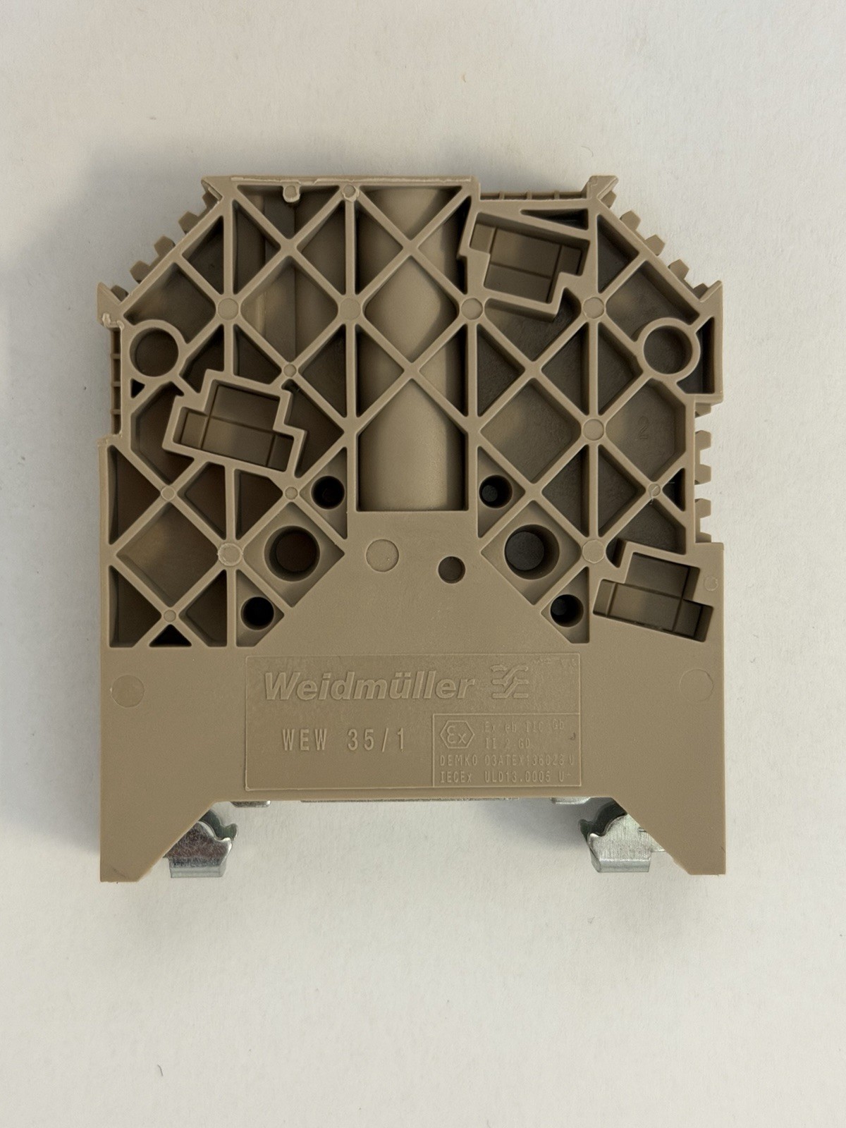 Lot Of 36 WEIDMULLER WEW 35/1 1059000000 End Bracket 12 mm Width Dark Beige New
