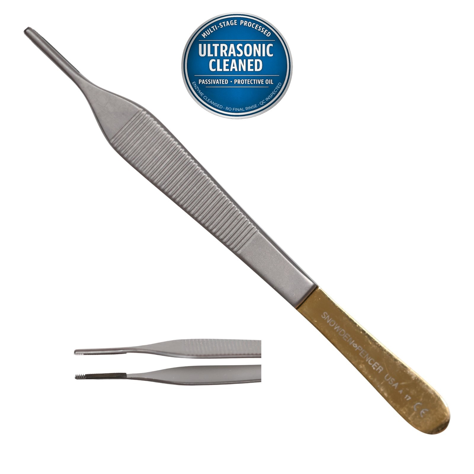 Snowden-Pencer 0514 Adson-Brown Forceps, Straight, Serrated, TC, 5-7/8in