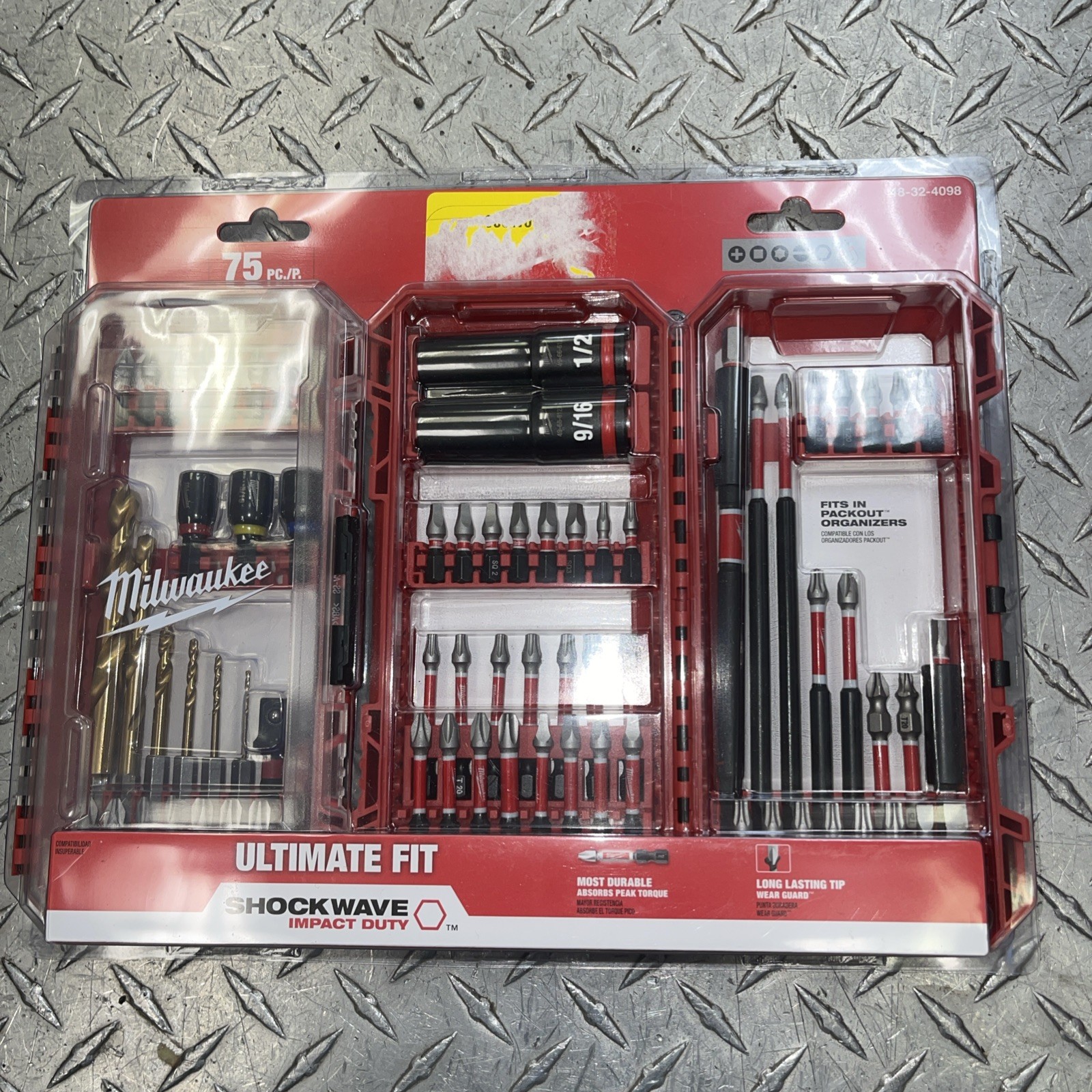 Milwaukee Tool 48-32-4098 75 Pc. Piece Drill And Drive Set, 1/4 In Hex Shank