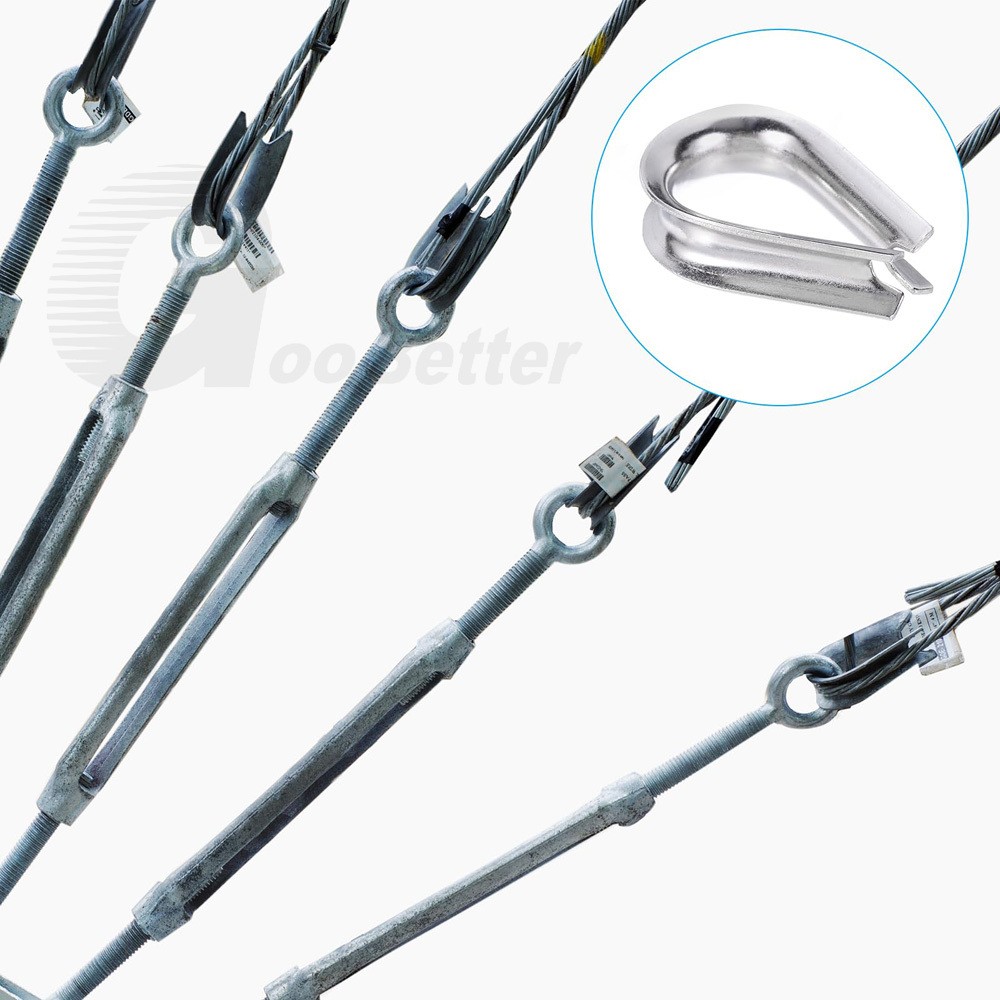 Wire Rope Thimble Clamp Stainless Steel 304 A2 Cable Clip Loop Eyelets M1.5-M16