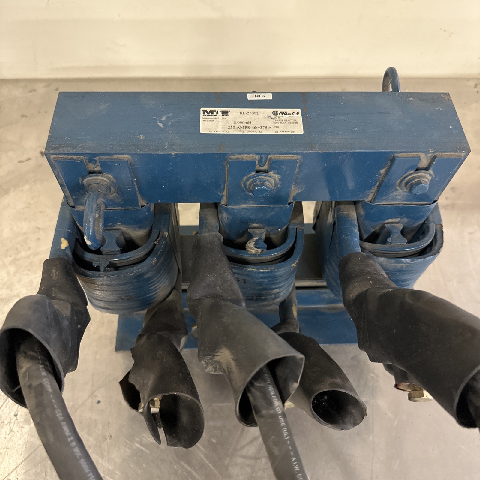 MTE RL-25002B14 Line Load Reactor, 250Amp, 3-Phase, 208-690VAC, 0.090mH