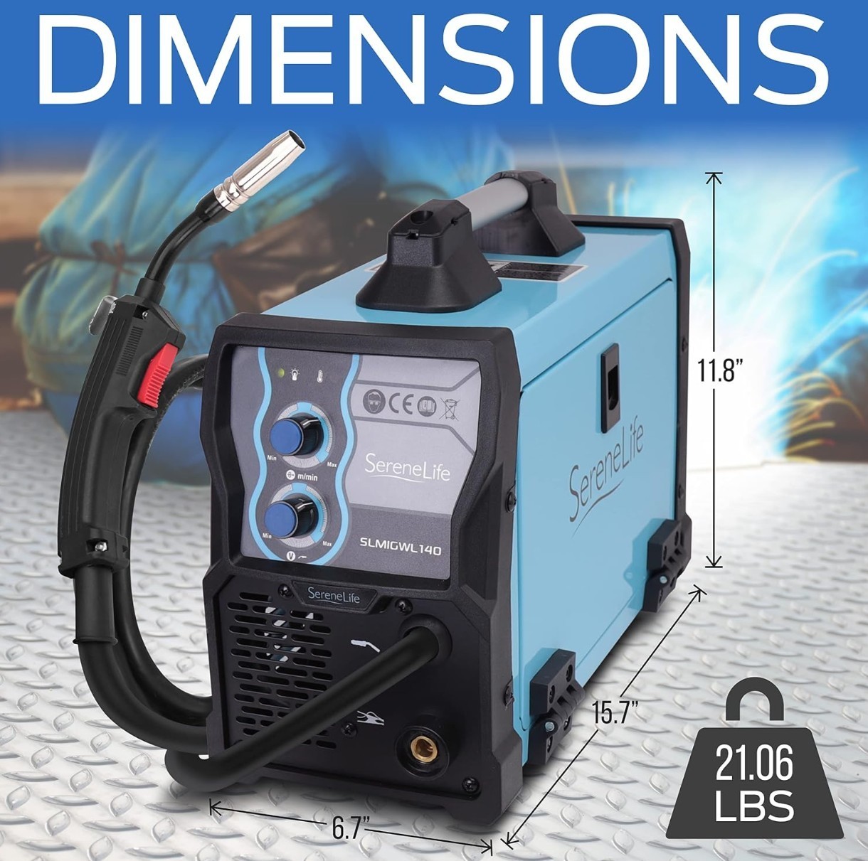 SereneLife Inverter MIG Welding Machine – Dual Voltage 110/220v