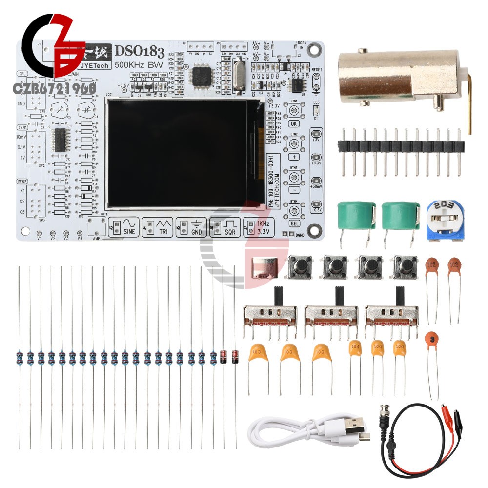DIY Electronic Kit DSO183 Digital Oscilloscope Teaching Practical Kit 0-500KHz
