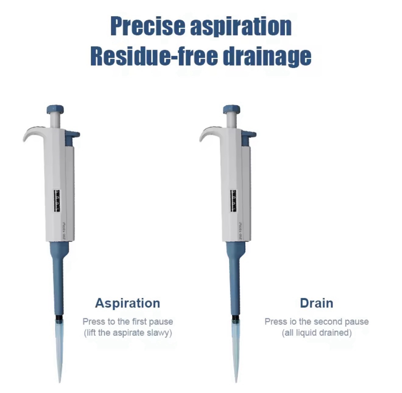 0.5μl-10ml Single Channel Pipettor Pipette Adjustable Lab Liquid Micropipette US