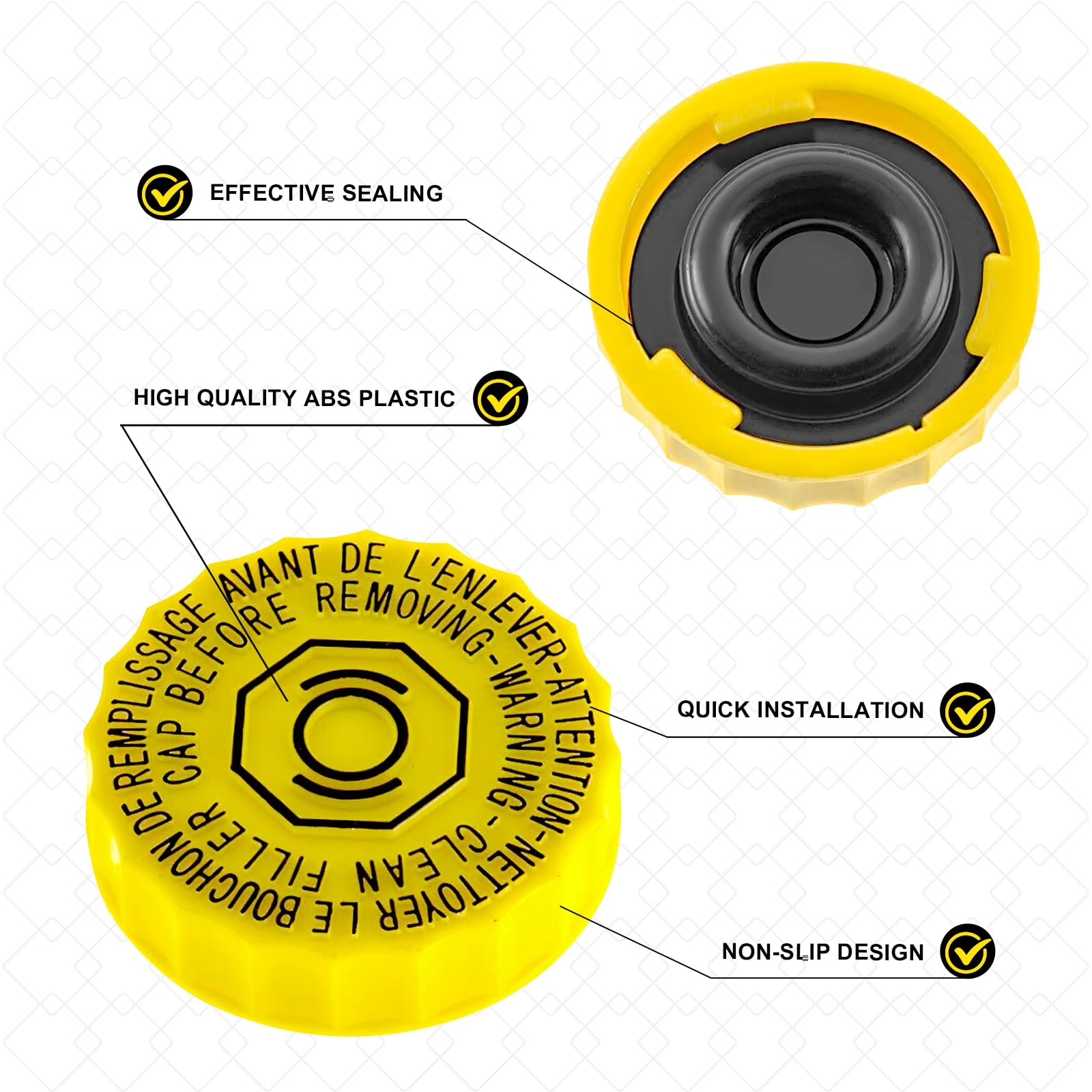 Brake Fluid Reservoir Cap, Master Brake Cylinder Filler Cap, Replacement OEM#468