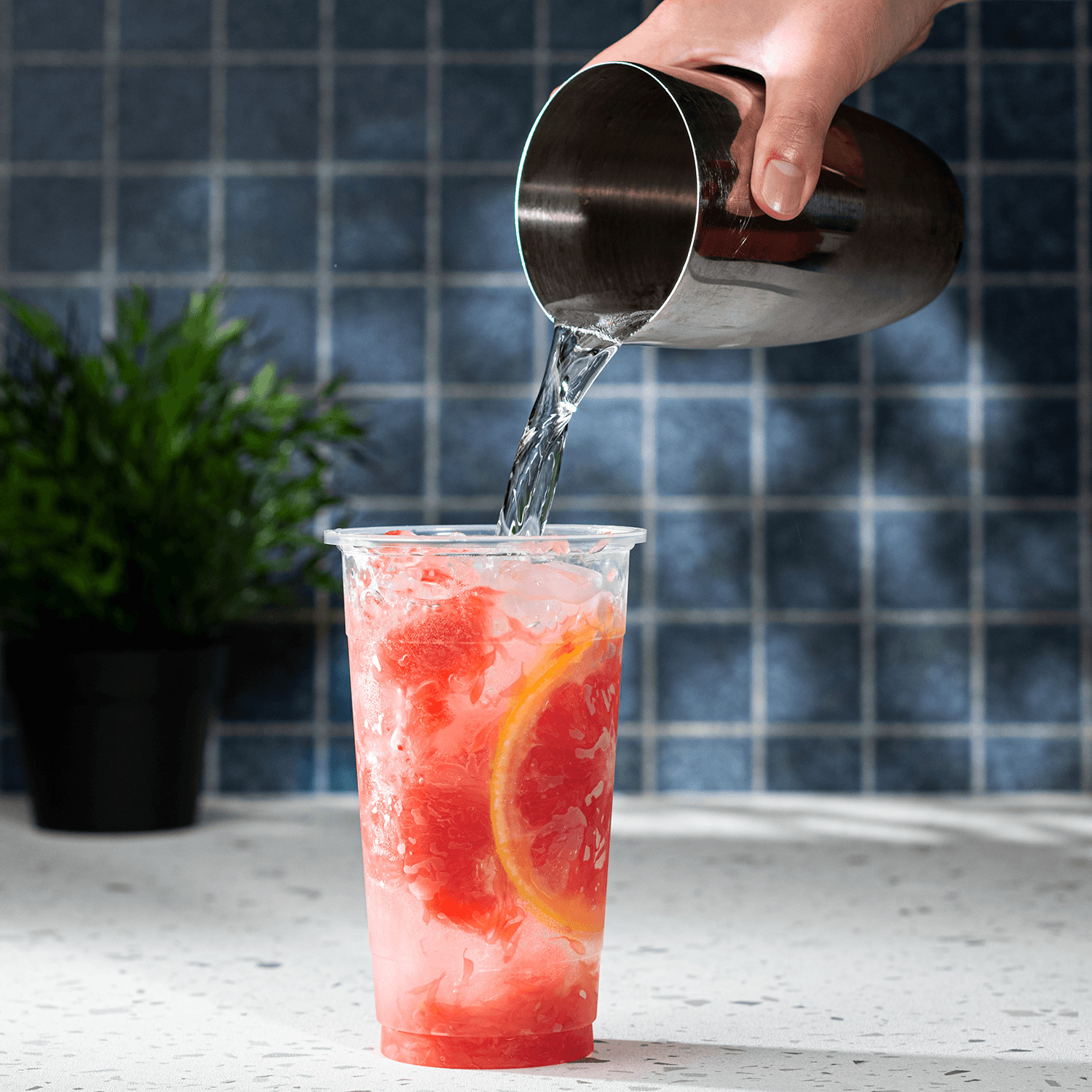 Karat 24oz PP Plastic U-Rim Cold Cups (95mm) – 1,000 ct, C1012 (Karat)