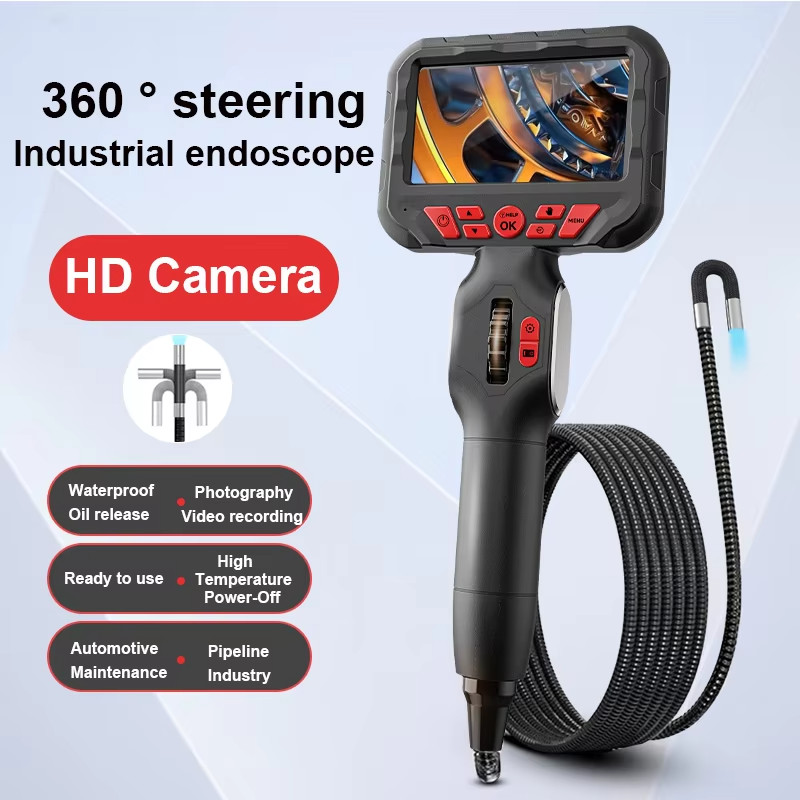 4.3-in screen 360° rotate HD camera Borescopes for industrial pipeline