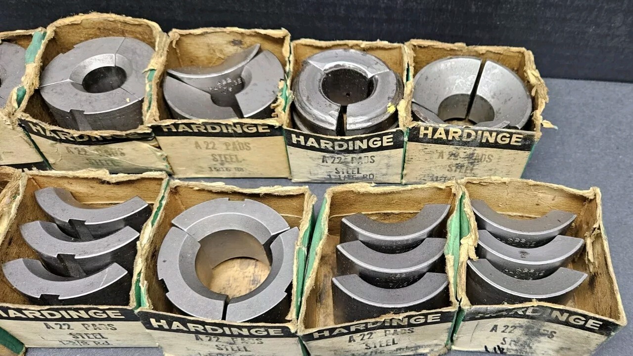 20pc HARDINGE A 22 Steel Collet Pads 13/16 To 2″ Balas W&S 2¼» Machinist Round