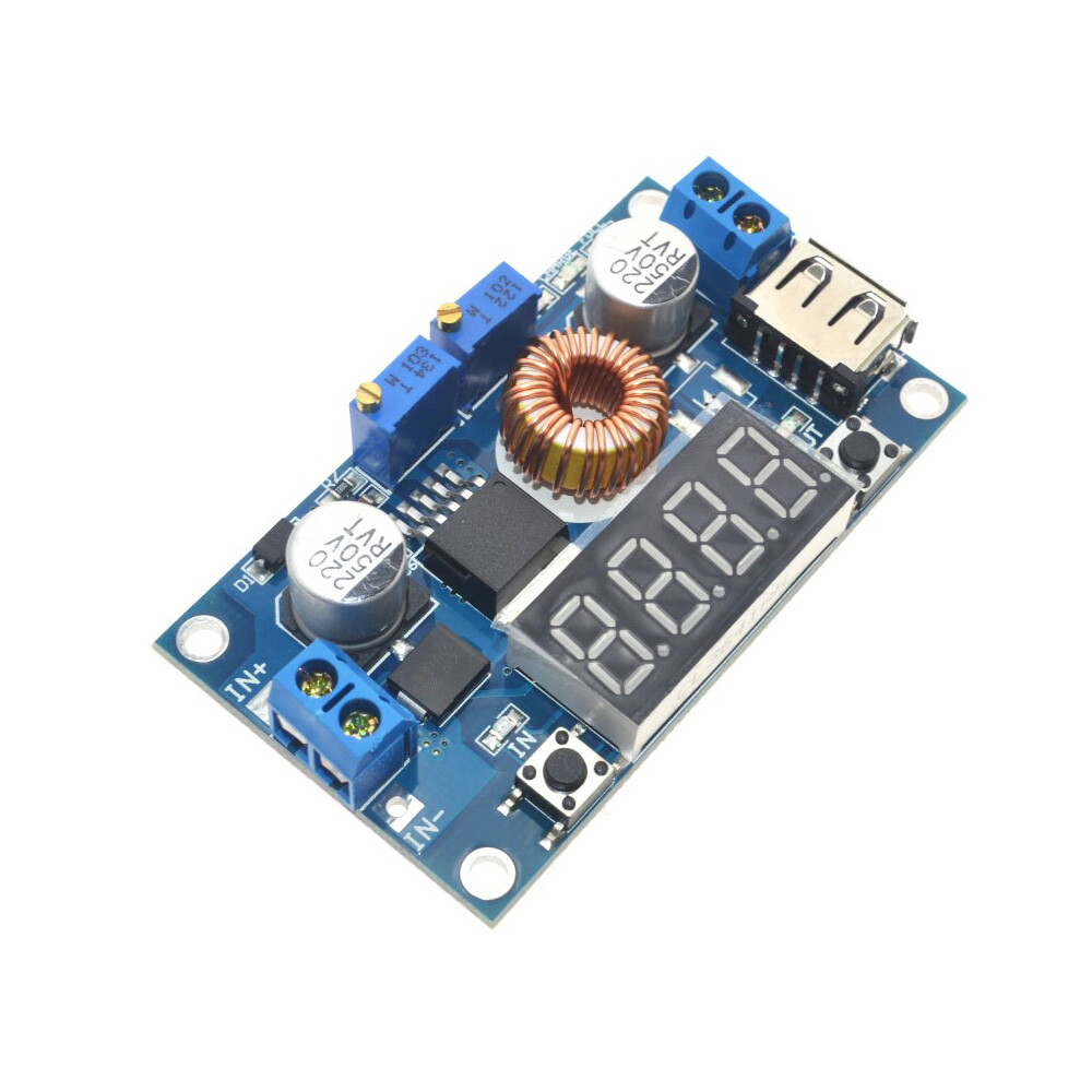 XL4015 5A Buck CC/CV Step Down DC Power Converter w/ Voltage Current Meter USB