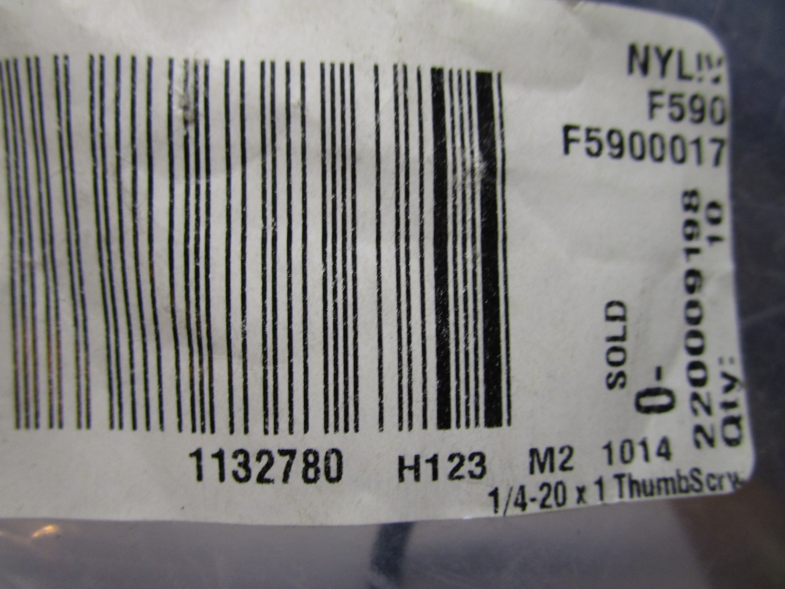 1/4″-20 x 1″ Type B Regular Thumb Screw, No Shoulder, Zinc QTY 10