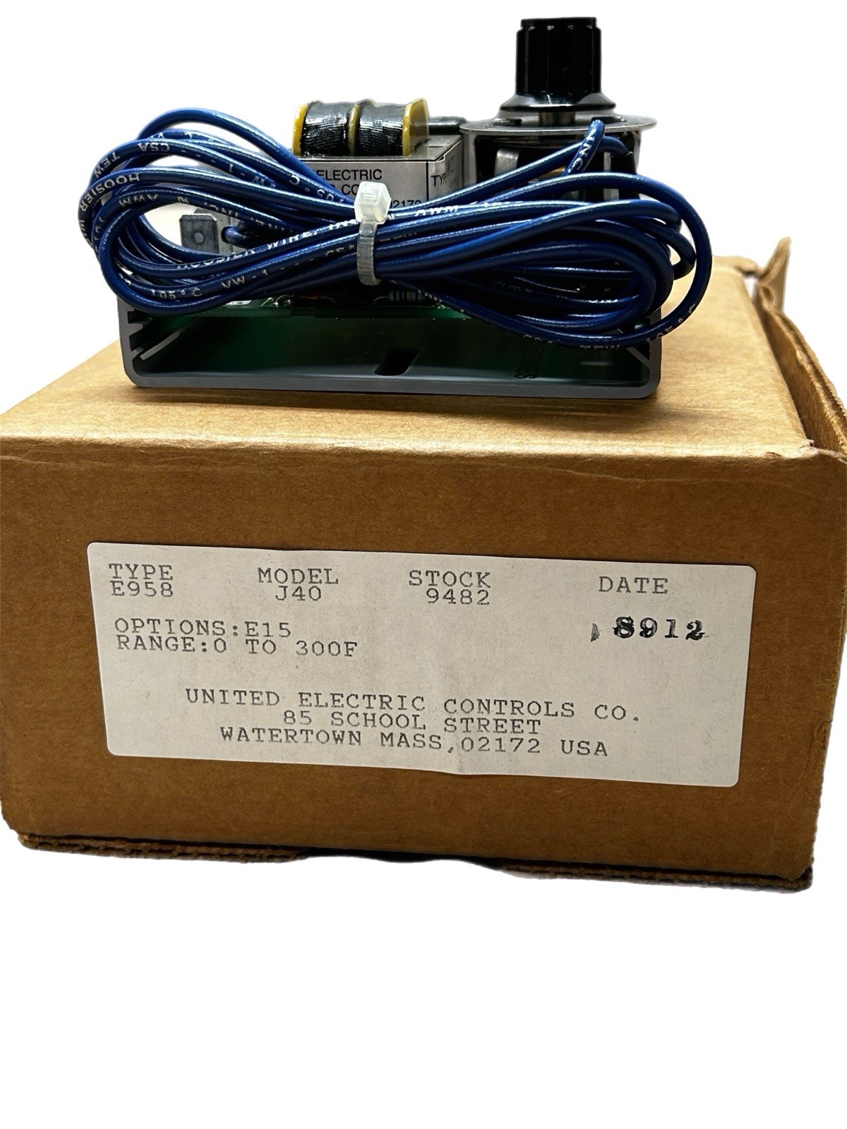 United Electric Type E958 Temperature Control Model J40 0-300F Lot Of 3