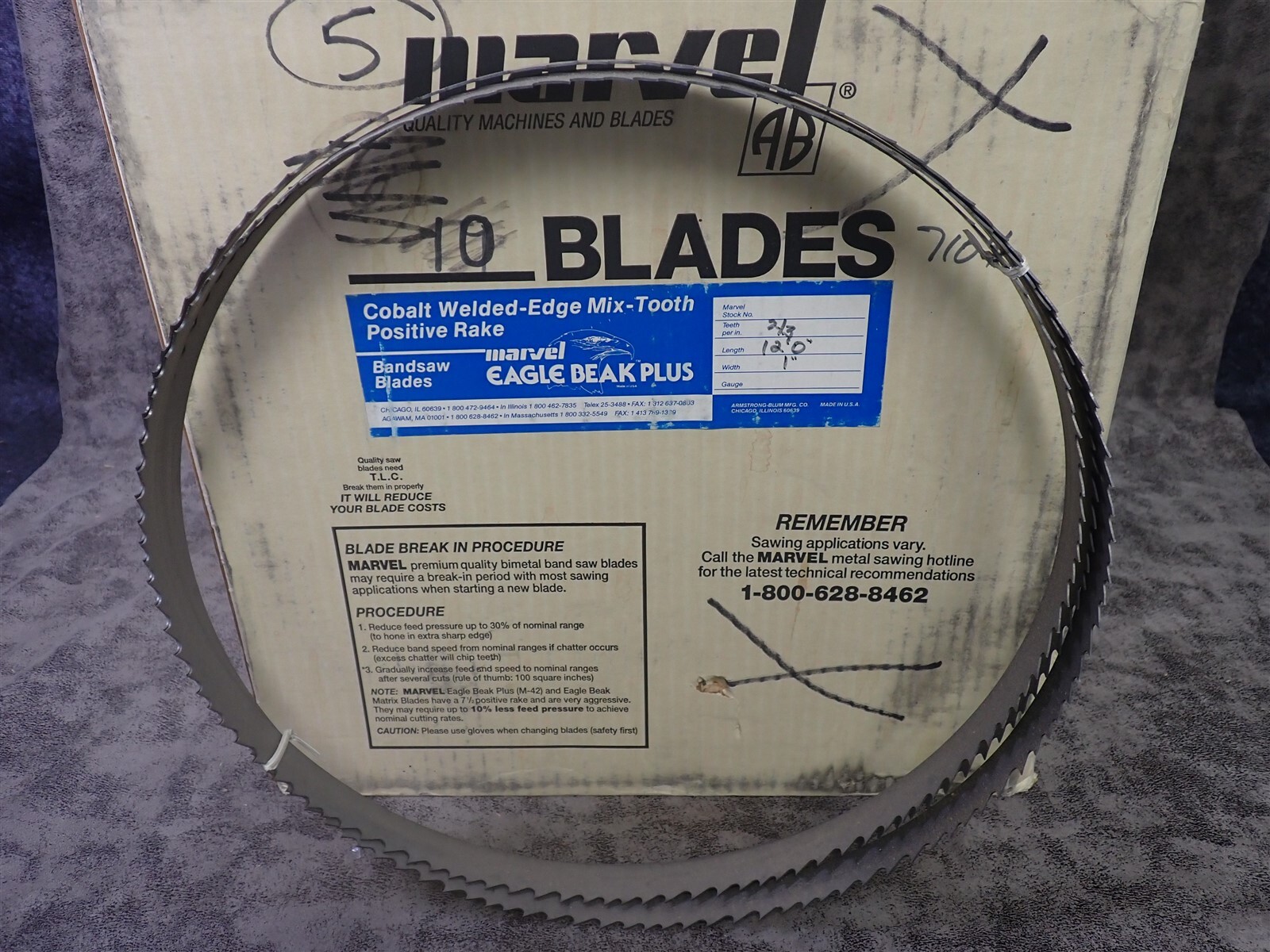 New Marvel 12′ x 1″ 2-3 TPI Bandsaw Blades (AA2)