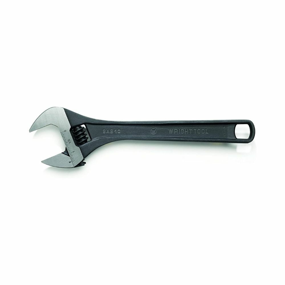 Wright Tool 9AB10 10″ – Max Capacity 1-5/16″ Adjustable Wrench, Black