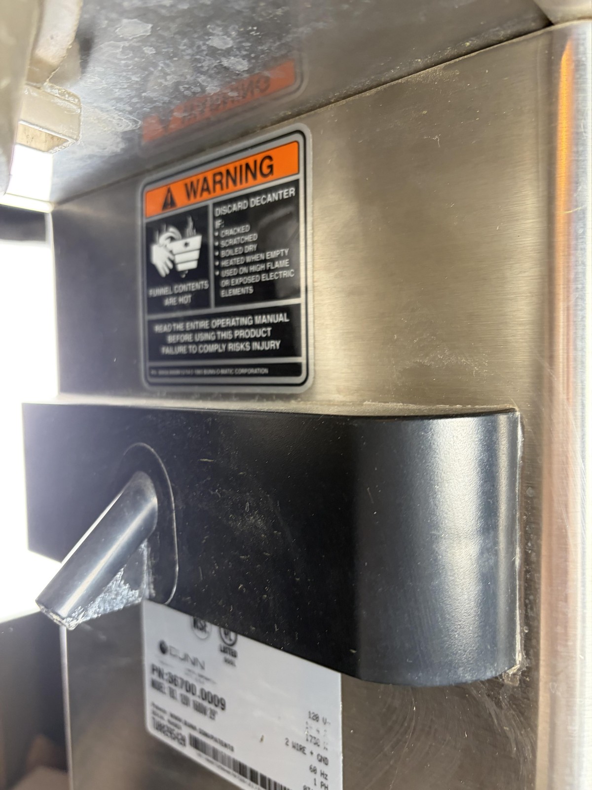 BUNN TB3 Commercial Iced Tea Brewer 120V 1600W 29in Stainless Made USA Machine
