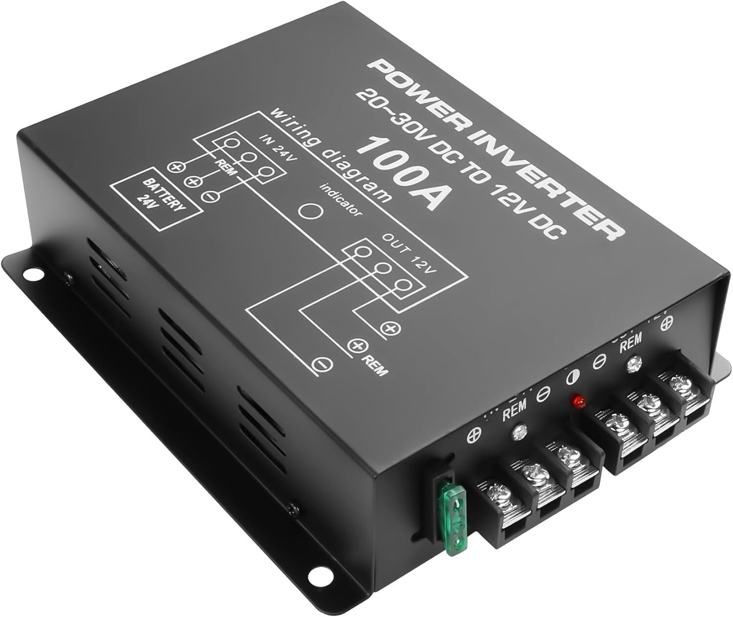 24V to 12V DC Step-Down Converter 100A 1200W for Car Truck Vehicle