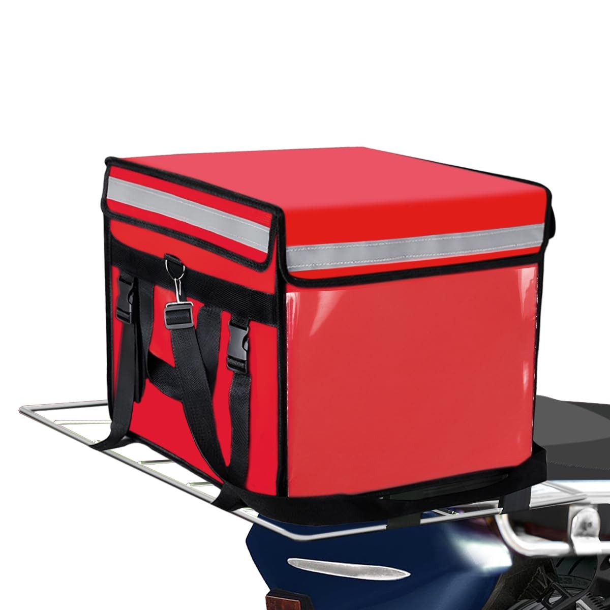 Red Large Insulated Food Delivery Bag For Pizza Catering 18.1×13.8 In