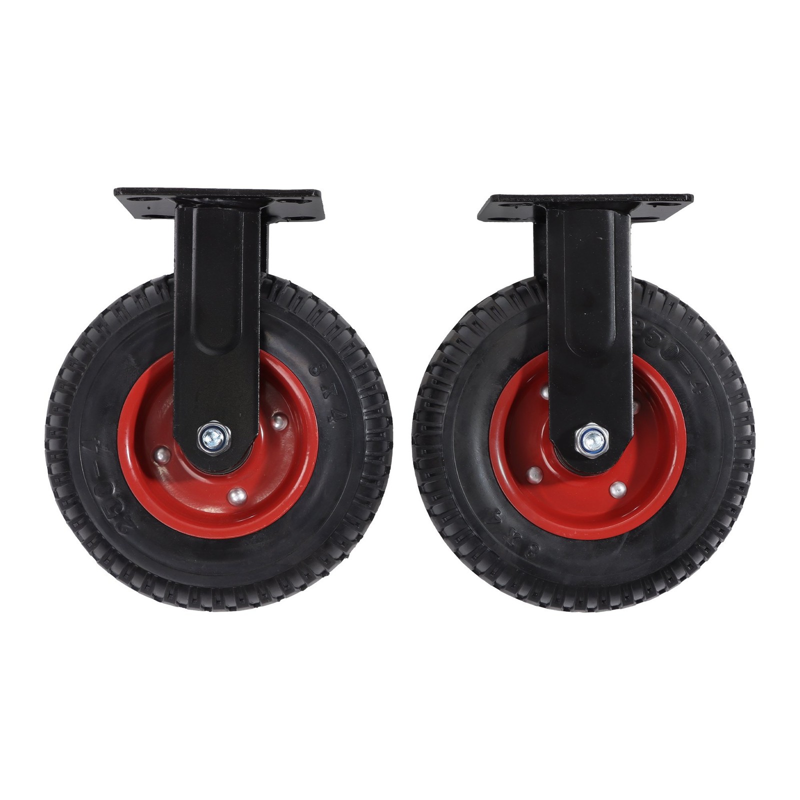 4 Pack Heavy Duty Swivel Caster Wheels 8 Inch 2 Swivel And 2 Fixed 2070Lbs