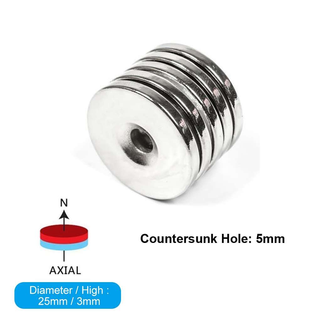 Lot Countersunk Ring Round Disc Strong Neodymium Magnets Rare Earth with Hole US