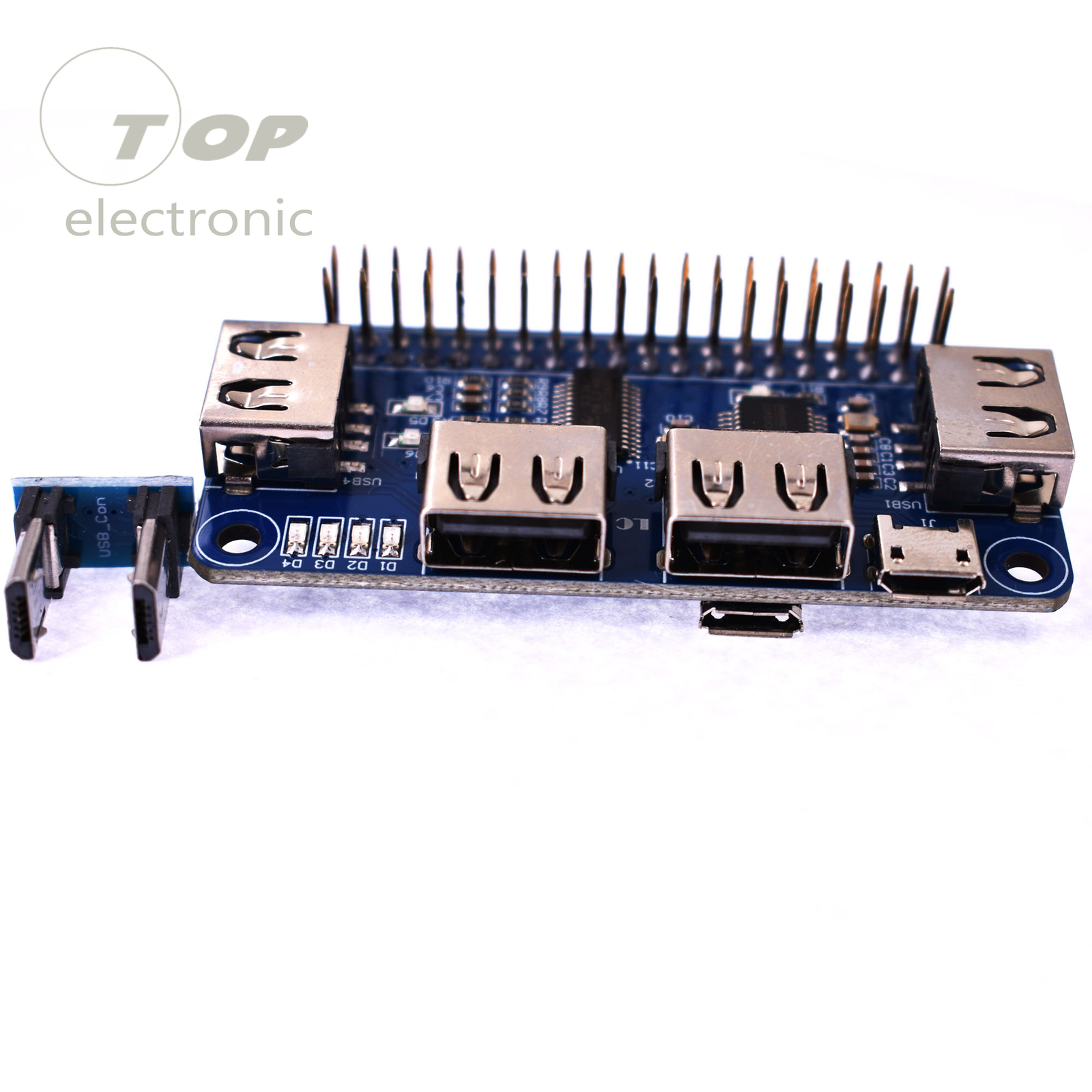 4 Port USB HUB HAT Expansion Board for Raspberry Pi 3 Model B /Zero V1,3/Zero W