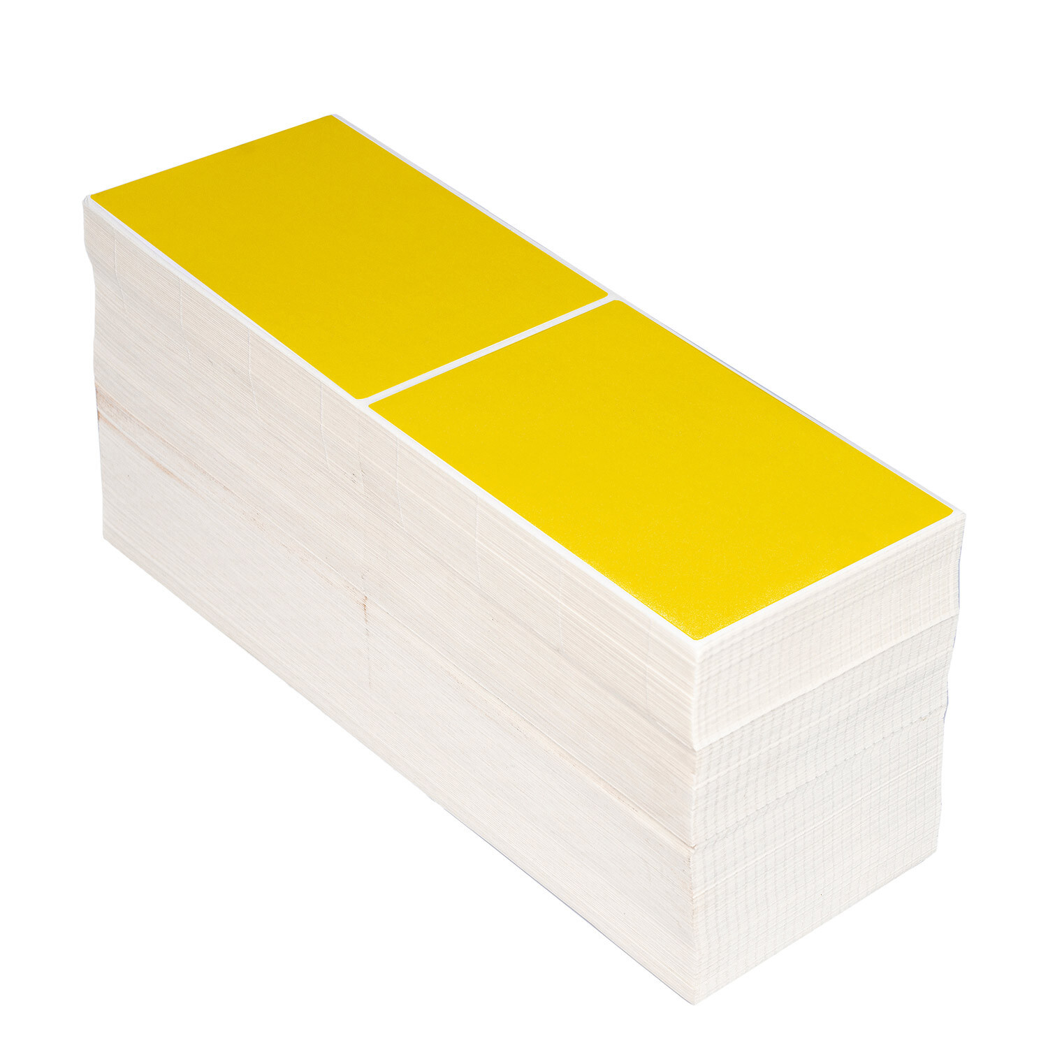 ZEBRA 4″ x 6″ Fanfold YELLOW Direct Thermal (1) stack 2,000 Labels per Stack