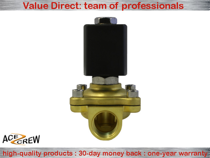 VITON 1/2 in 110V-120V AC Brass Solenoid Valve NPT Gas Water Air Normally Closed
