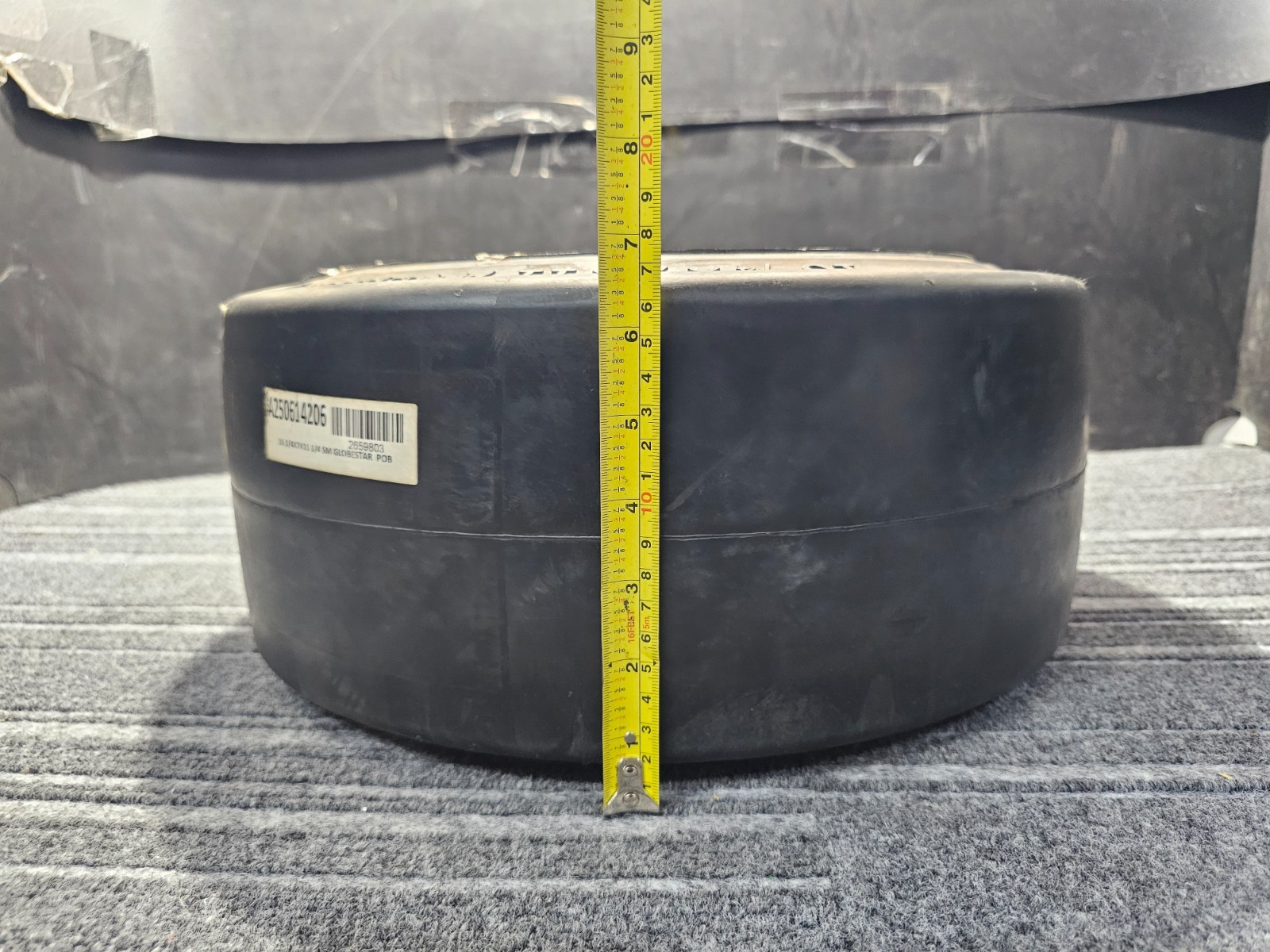 Globe Star Fork Lift Tire 16-1/4x7x11-1/4 Smooth Press On 413/178-286 A250614206