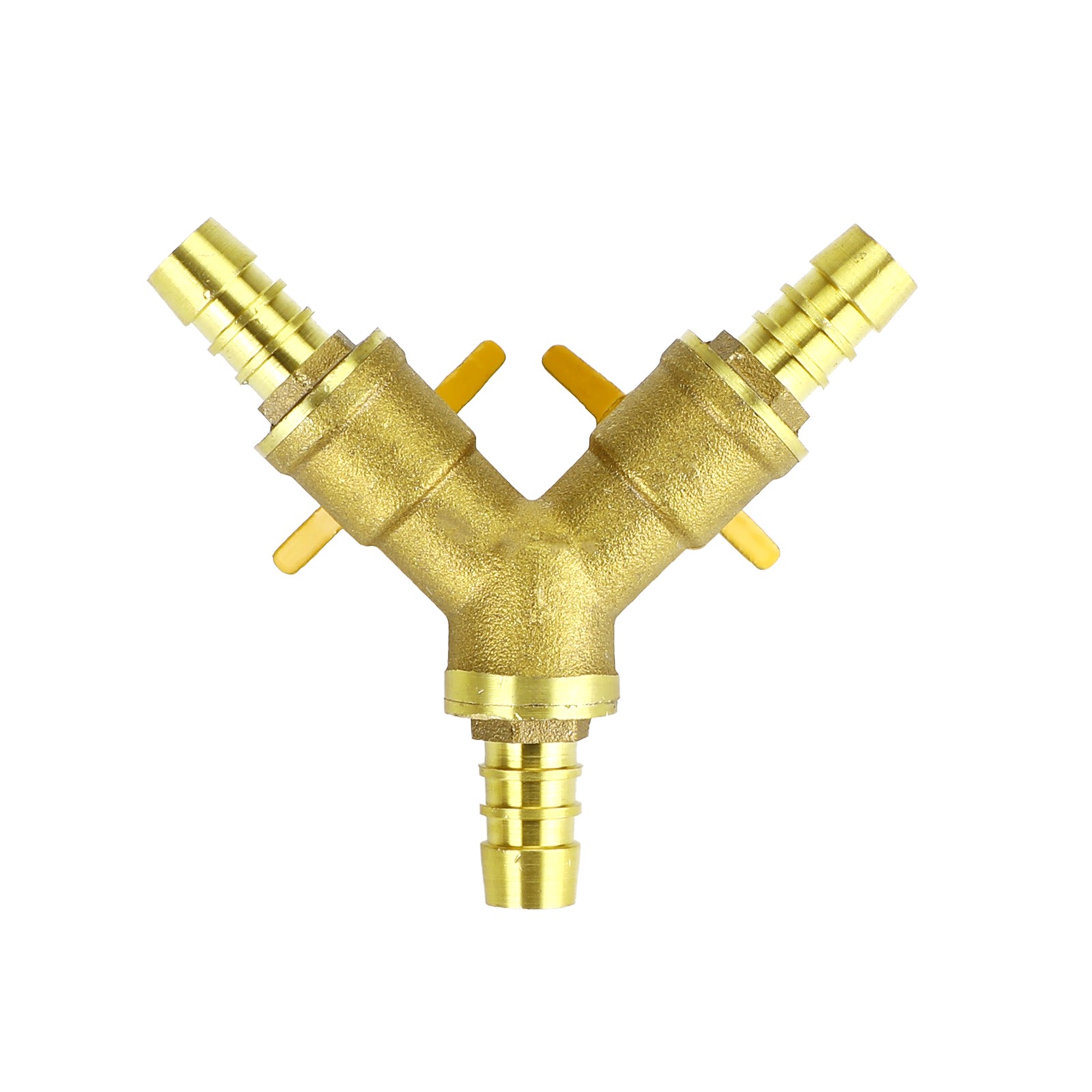 3/8″ Hose Barb Ball Valve Y Shaped 3 Way Connector Barb Brass Fitting OD 11mm US