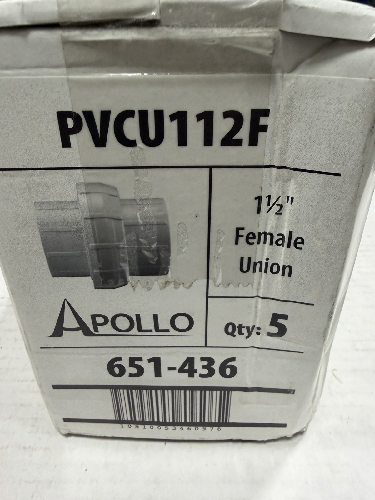Apollo PVCU112F 1-1/2 in. x 1-1/2 in. PVC FIP x FIP Union (Pack of 5)