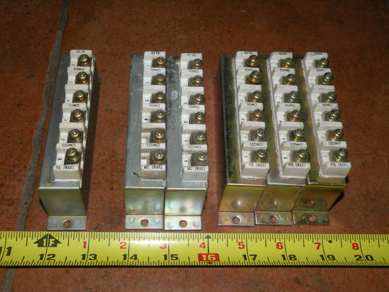 (6) FANUC / IWAKI 0178 RESISTORS 50mΩ & 120mΩ