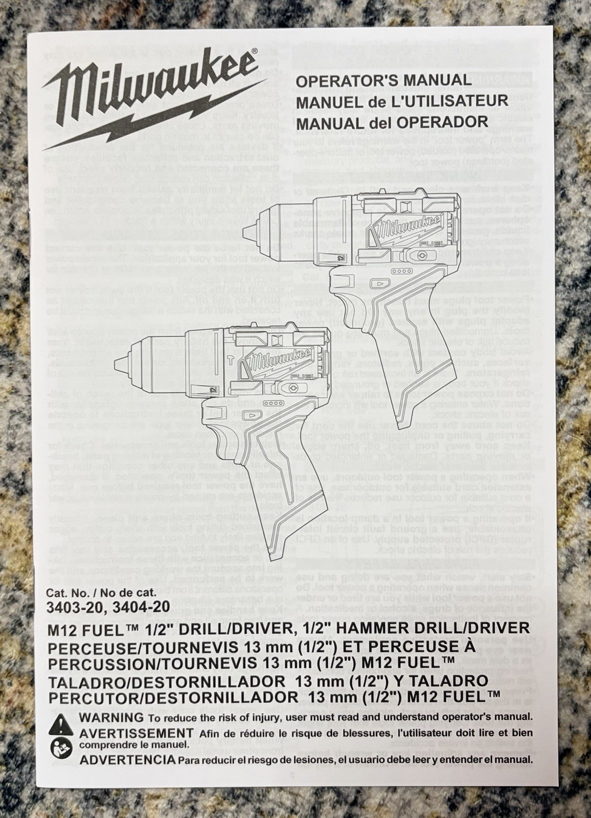 Milwaukee M12 FUEL 1/2″ Hammer Drill Driver GEN 3 3404-20 – BRAND NEW in Plastic