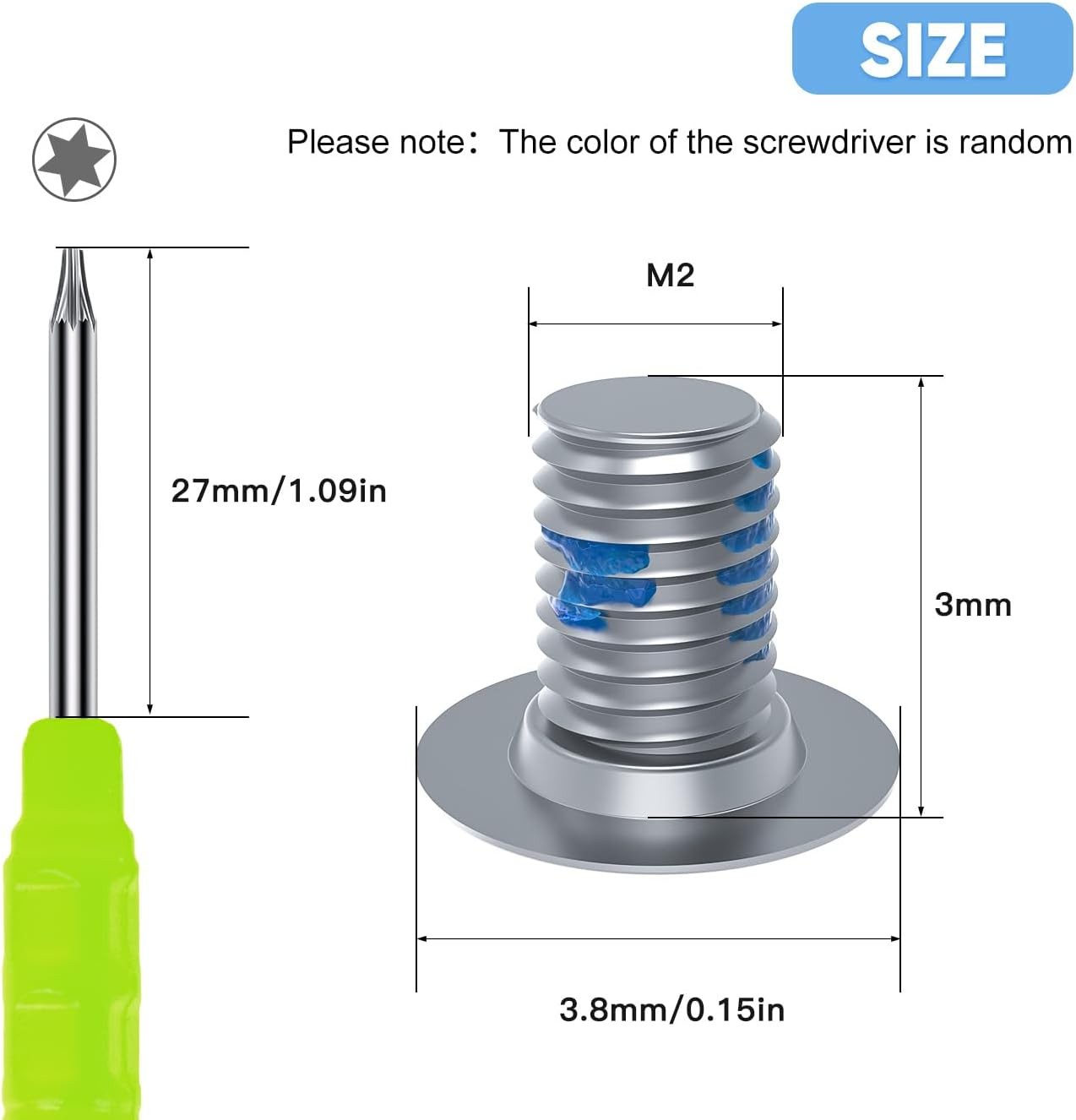 15PCS M2x3 Torx T5 Screws for Razer Blade 13 14 15 16 17 18 Laptop Silver