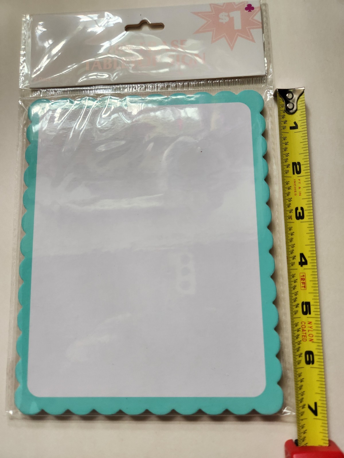 Lot of Mini Dry Erase White Boards 7 pkg of 2 Scalloped Edge