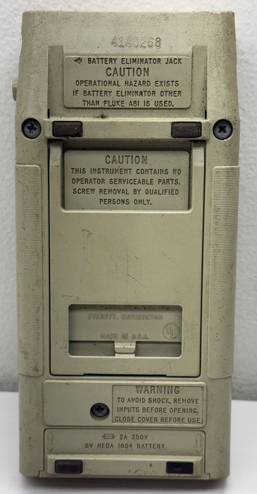 Vintage Fluke 8060A True RMS Digital Multimeter + Leads & Bag UNTESTED
