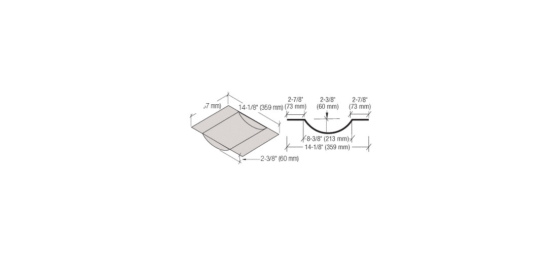 Brushed Stainless Deluxe 18″ Wide x 14-1/8″ Deep x 2-3/8″ High Brushed Stainl