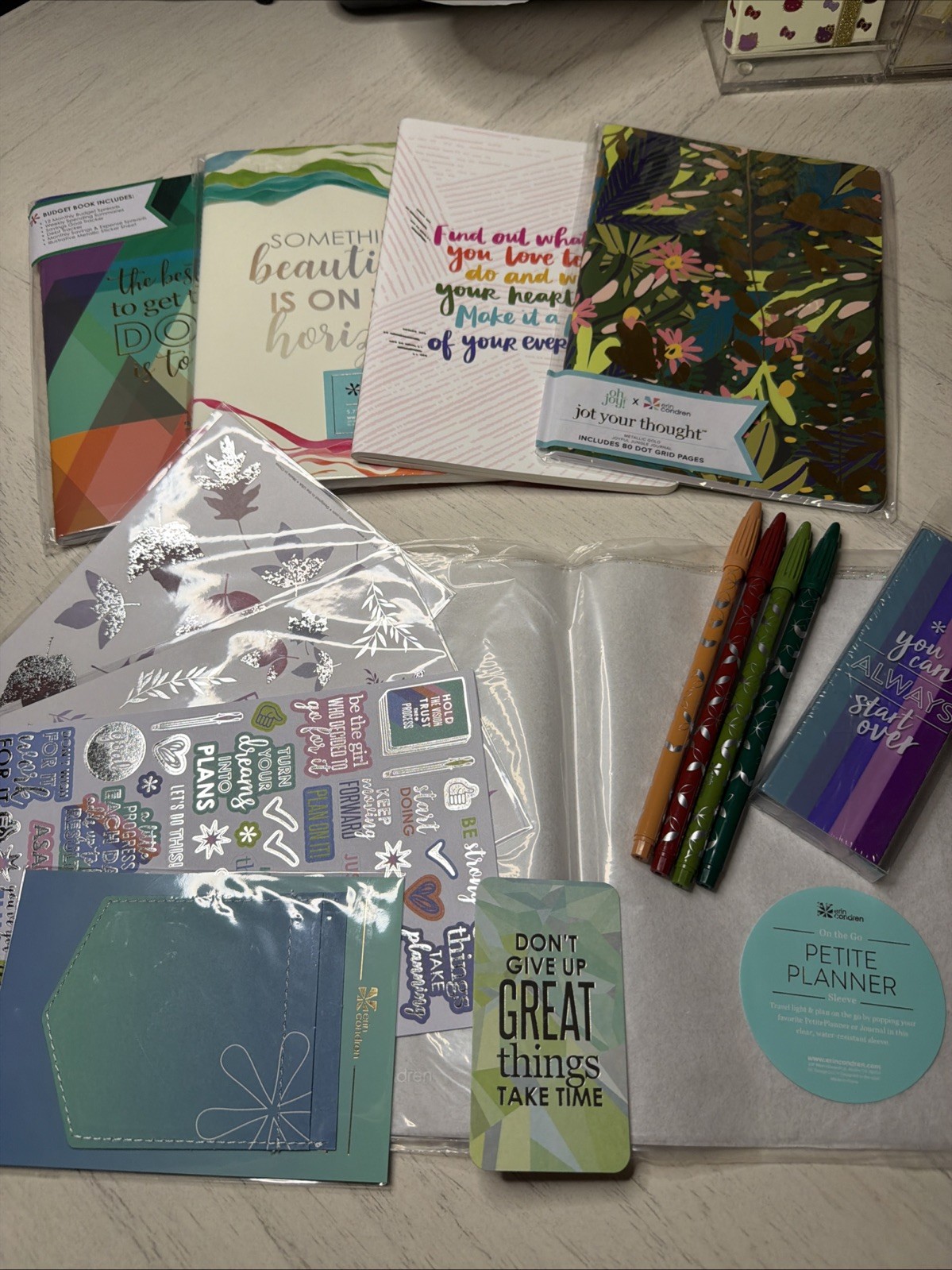 erin condren petite planner Budget Journal Cover Insert Sticker Set Lot Mystery
