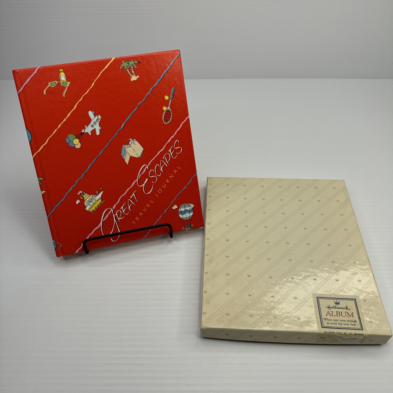 Great Escapes Travel Journal 1984 Vintage Hallmark with Box Red Travel Journal