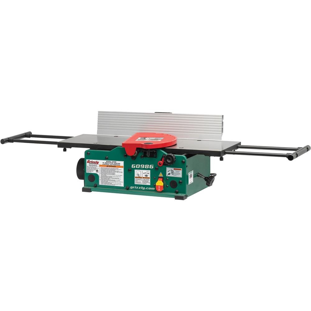 G0986 10″ Benchtop Jointer with Spiral-Type Cutterhead