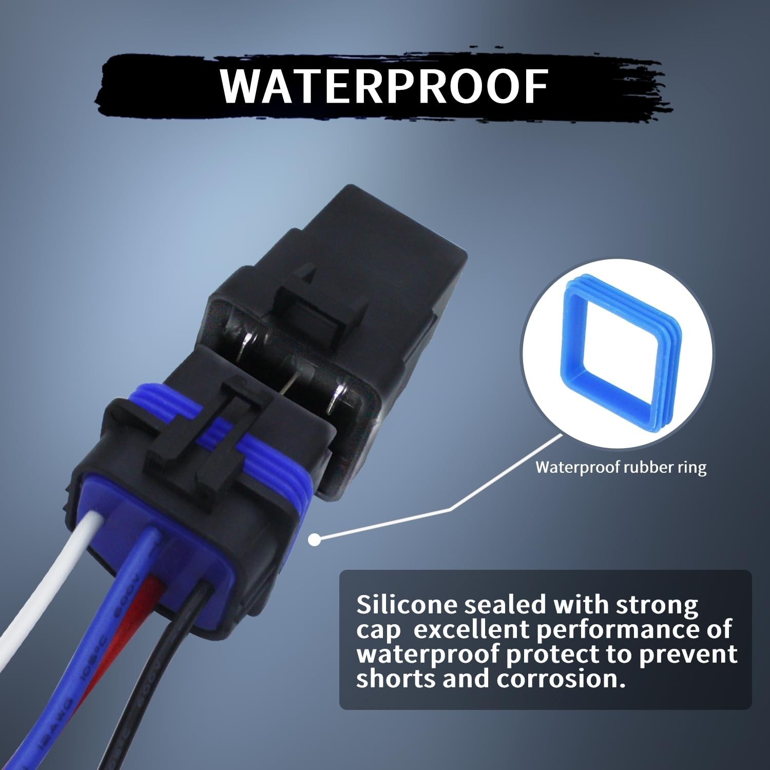 2PCS 4-PIN 40/30 AMP 12 V DC Waterproof Relay Kit Harness Socket – Heavy Duty 12